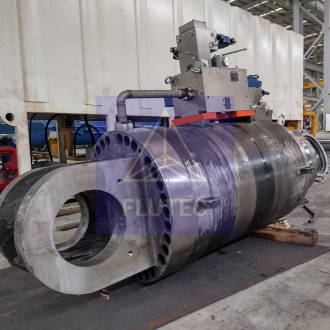 Pruebas de presión 100% cilindros hidráulicos con cabeza abrochada para la industria siderúrgica 3