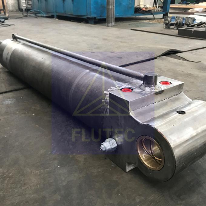 Prueba de presión 100% cilindro hidráulico marino de doble acción para grúa de buque 4