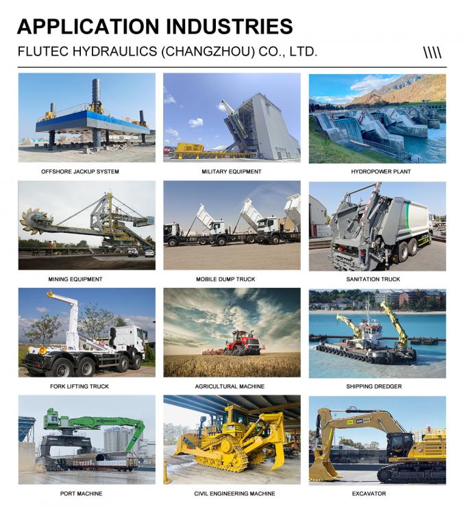 Flutec 3500ton cilindro principal para la máquina de prensa de formación de metales 7