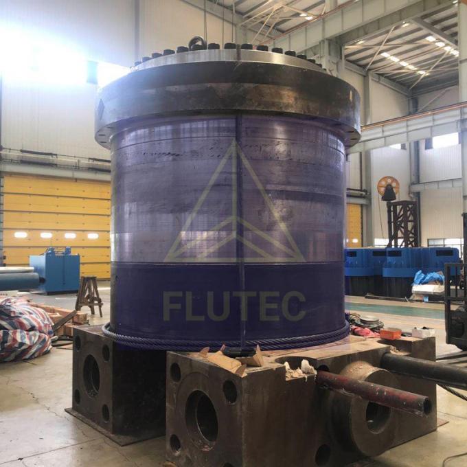 ISO9001 4000Ton cilindro hidráulico personalizado de gran perforación para plataforma de elevación 5