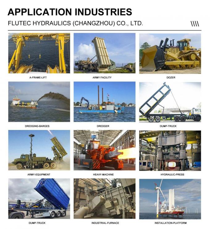 Estable / confiable 1500ton Press cilindro hidráulico de doble acción 9