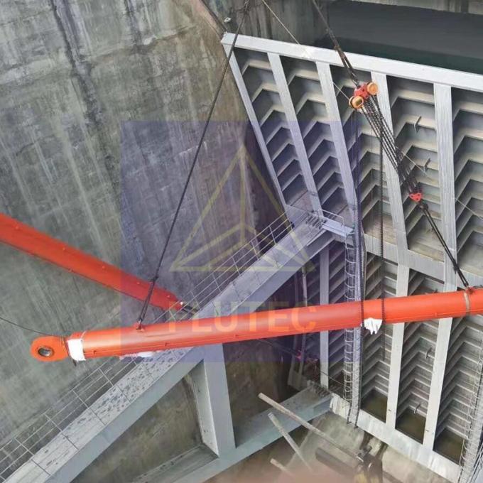 Puerta de la presa de la central hidroeléctrica cilindro hidráulico Material de acero al carbono 0