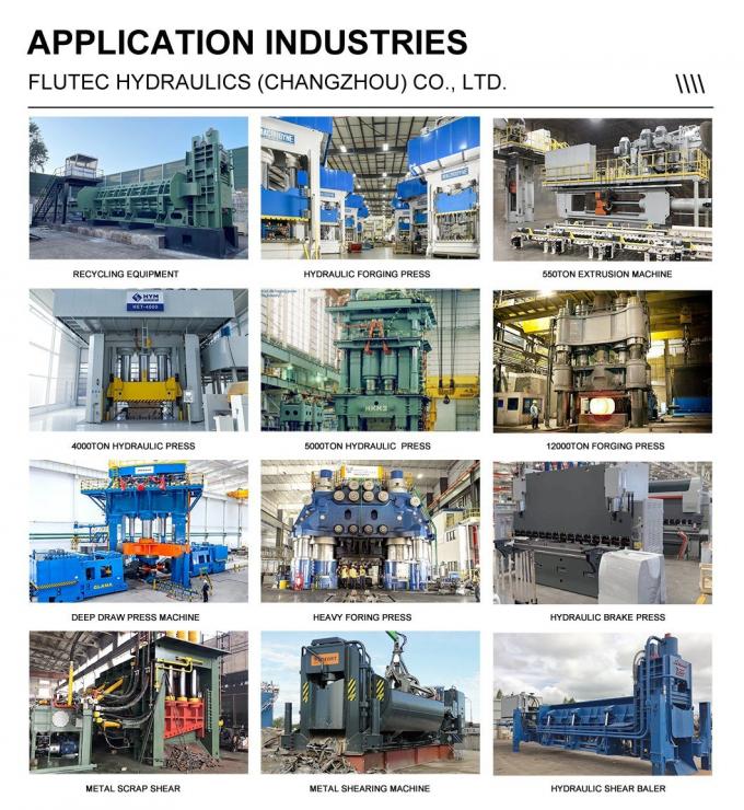 cilindros de prensa de aceite hidráulico estándar ISO 6022 de alta configuración para máquinas de afeitar 7