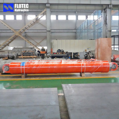 cilindros hidráulicos personalizados para controlar los interruptores de válvulas de presas China fabricación con línea de aceite